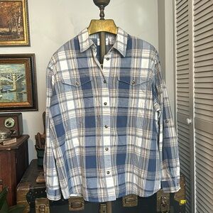 Alfred Dunner Western Plaid Button Down Shirt 20W